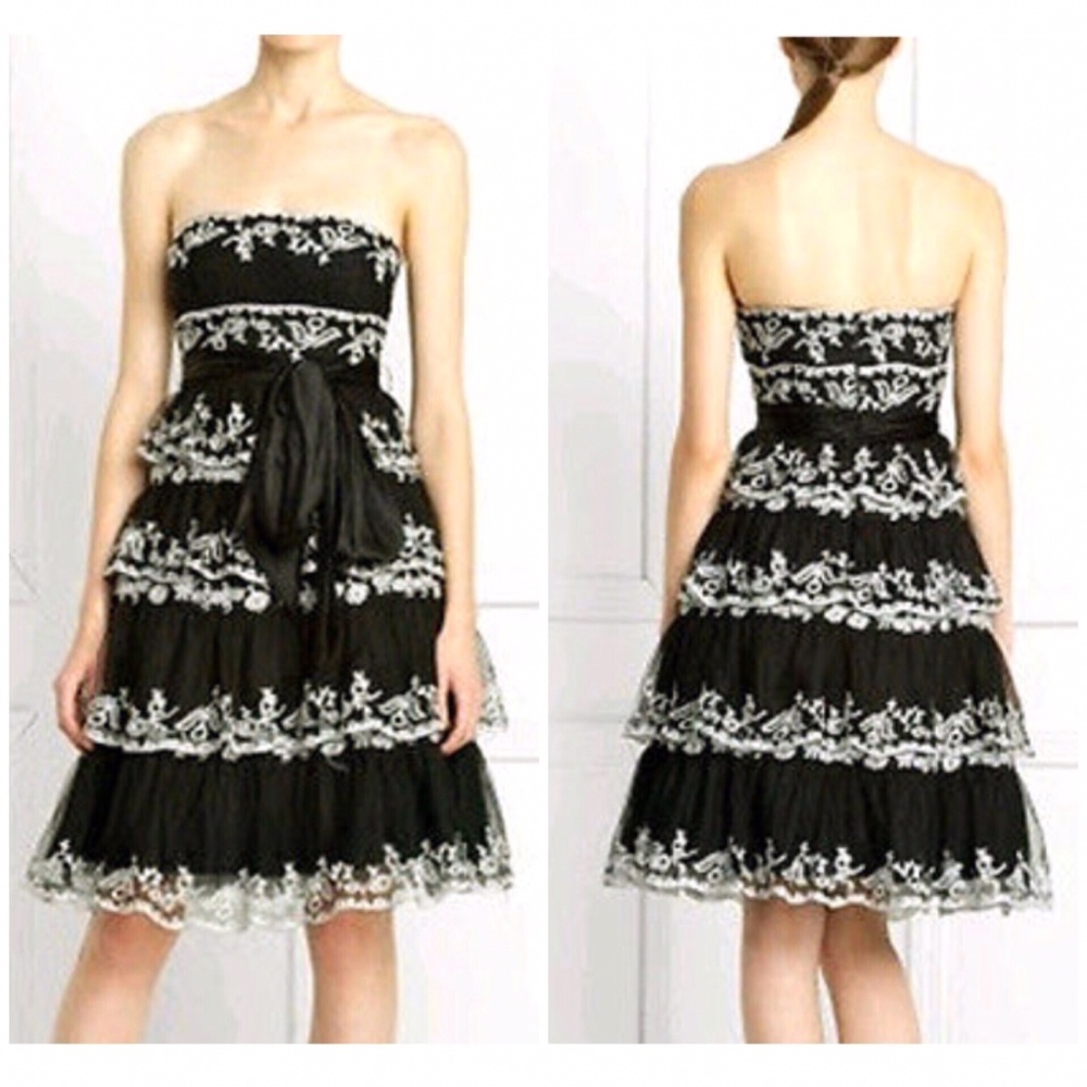 ⭐️HOST PICK⭐️ BCBGMaxAzria Black Tiered Dress, 6